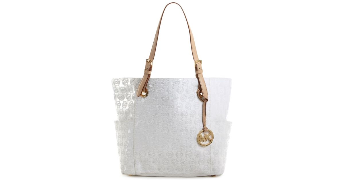 michael kors jet set tote white