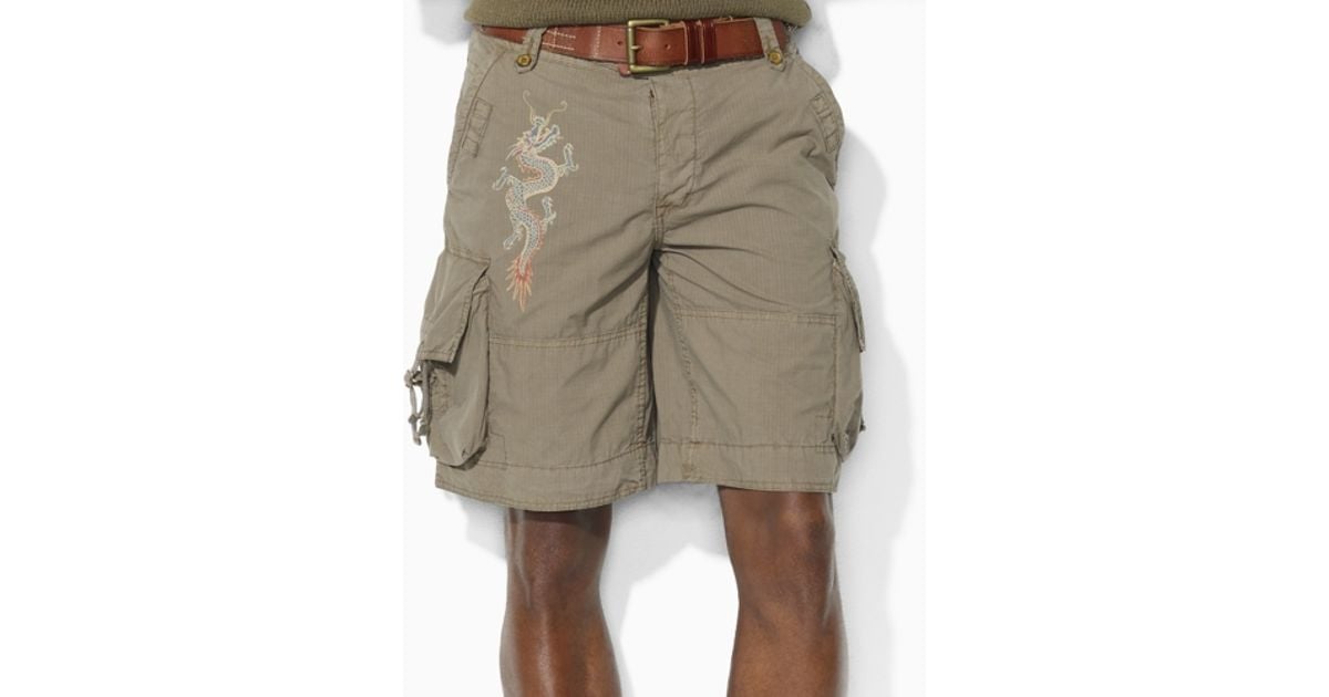 For Cargo Polo Ralph In Green Lyst Lauren Printed Short Men qIBAO8wO