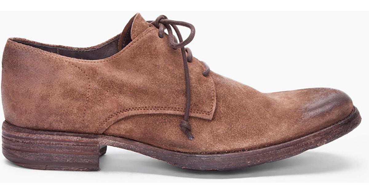 Lyst - Officine creative Brown Suede Bronx Shoes in Natural for Men