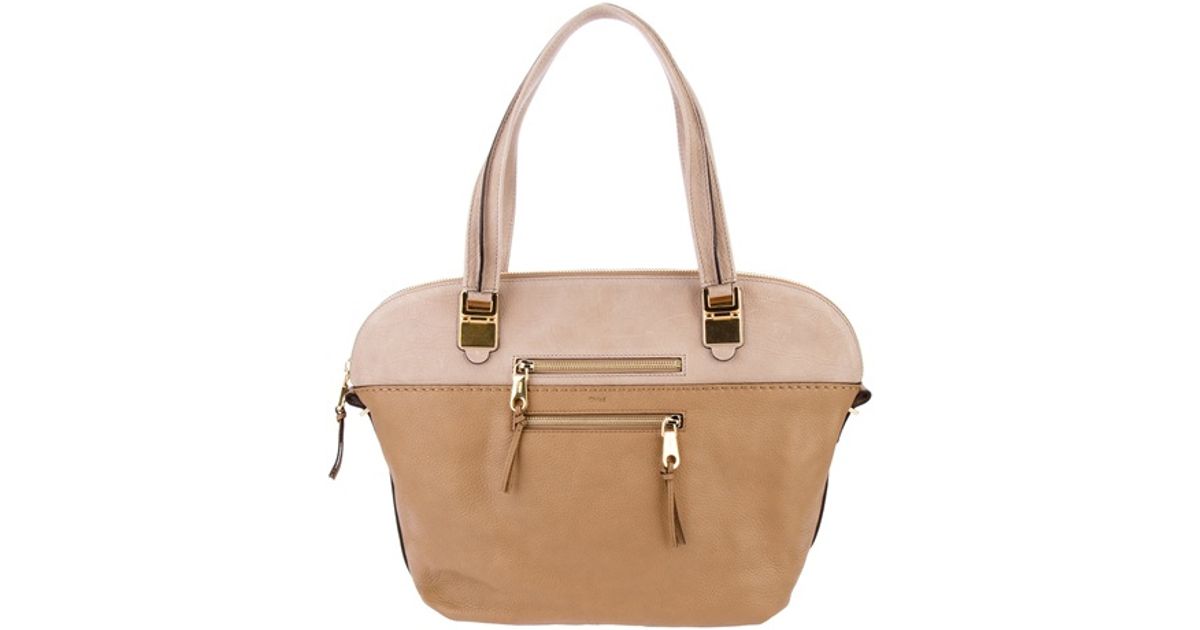 Chlo Angie Tote in Beige (camel) | Lyst