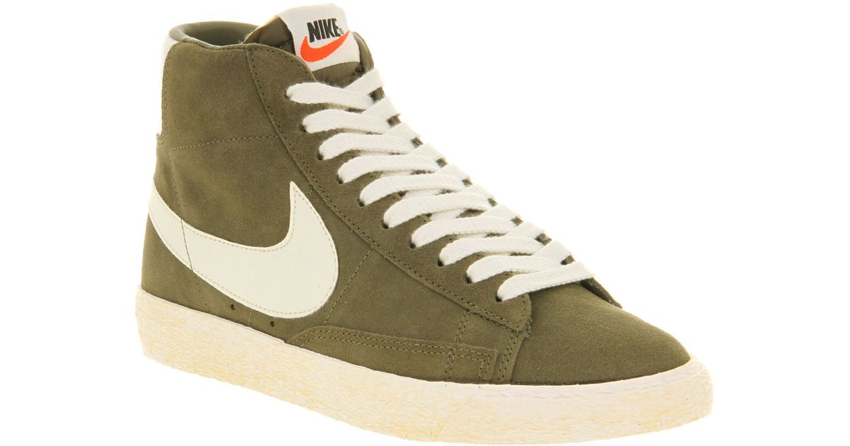 nike blazer high beige