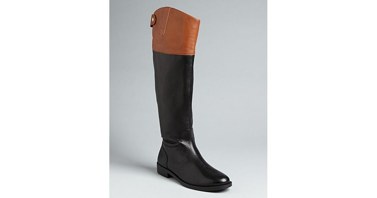 ladies black and tan boots