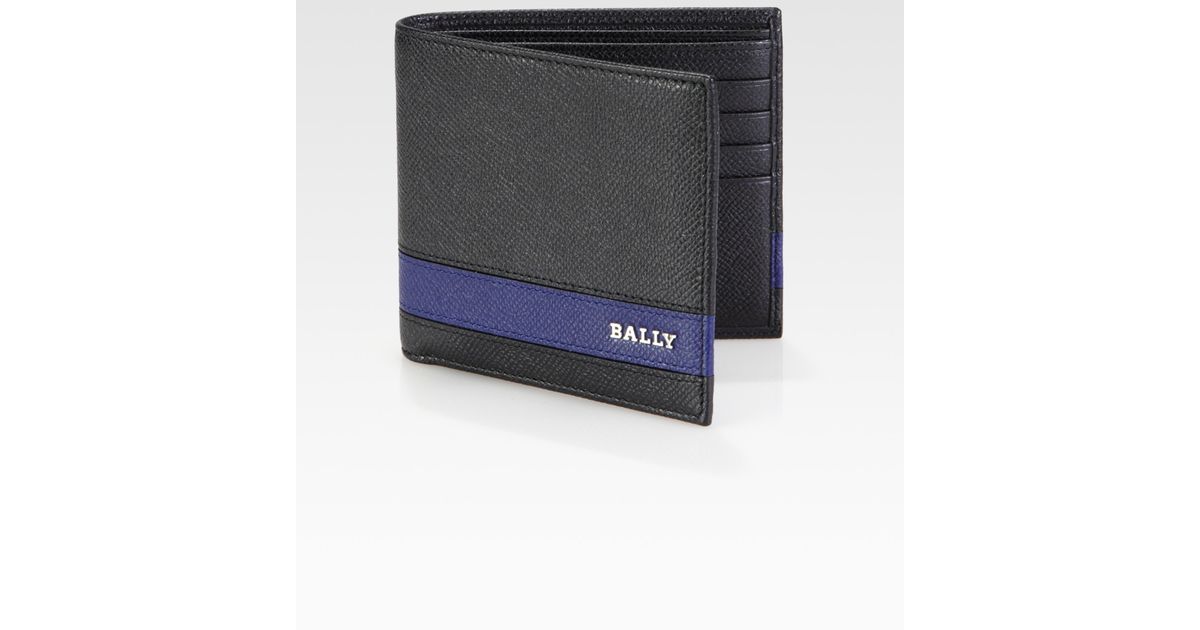 Bally Leather Billfold Wallet In Blue For Men Lyst - 