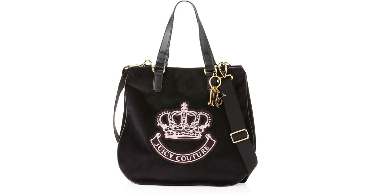 Juicy Couture Victoria Velour Tote Bag Black Lyst