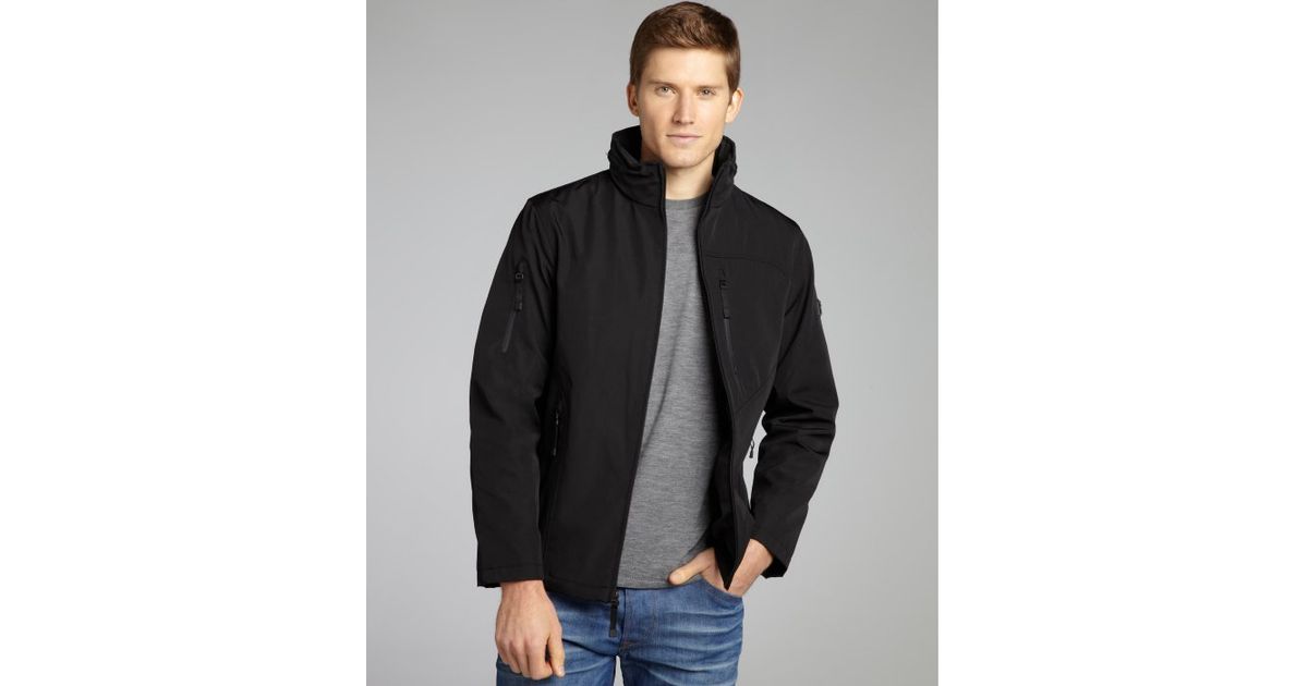 hooded mac jacket