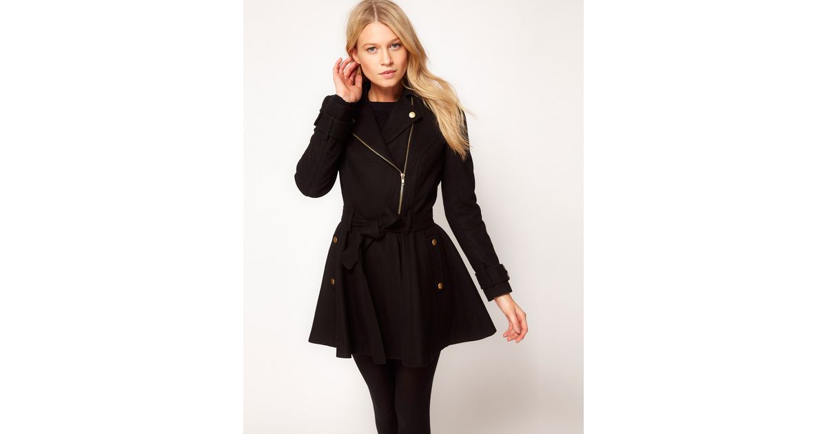 fit and flare coat asos