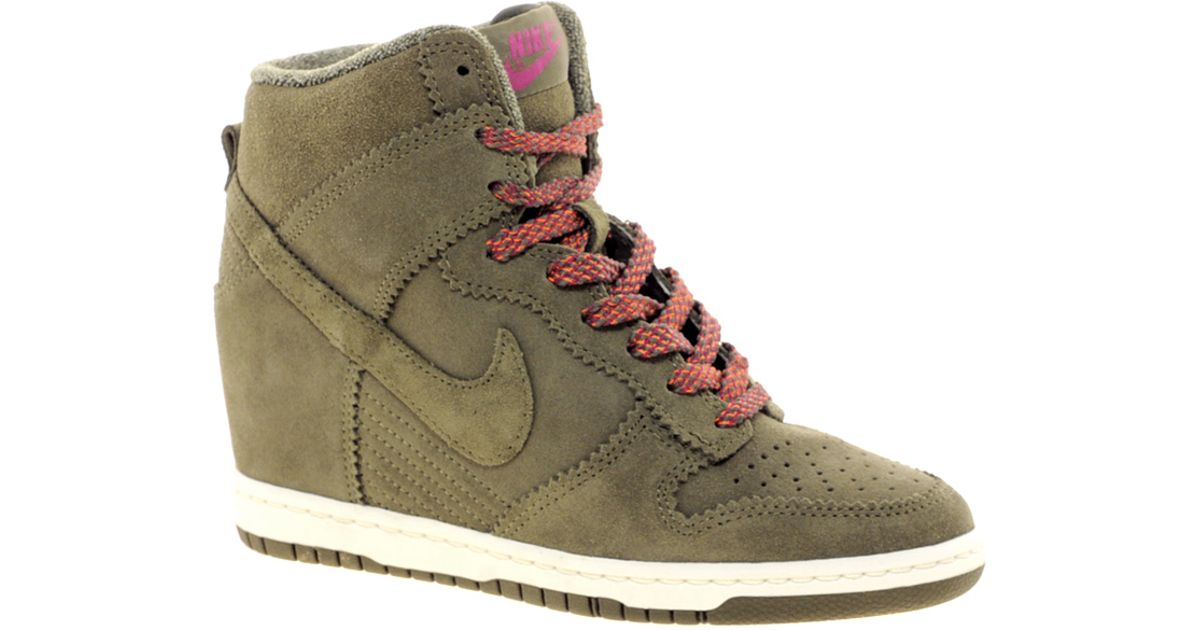 nike sky high dunk wedges