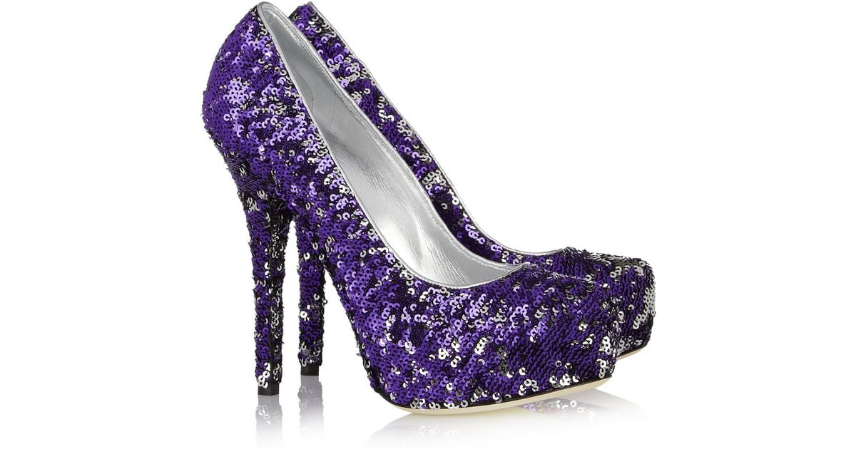 dolce and gabbana purple shoes