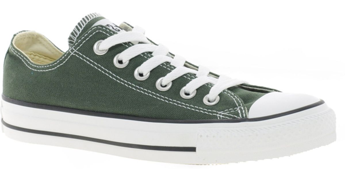 Lyst - Converse All Star Seasonal Green Ox Trainers in Green