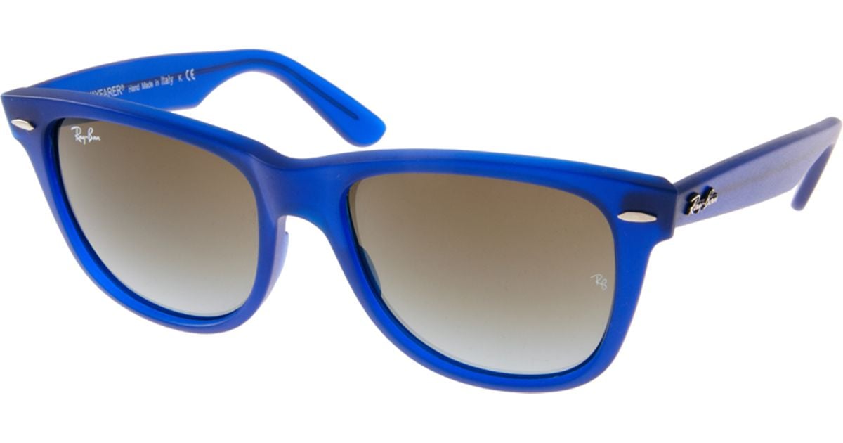 RayBan Wayfarer Sunglasses in Blue for Men Lyst
