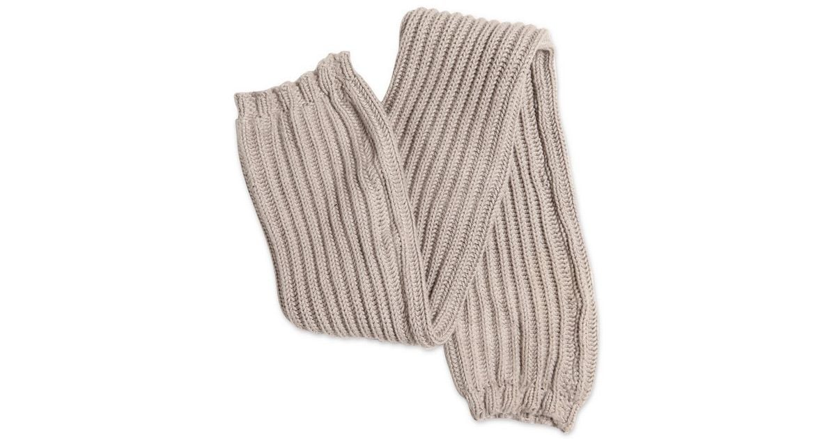 Lyst Rick Owens Thick Cotton Ribbed Knit Leg Warmers In Natural For Men   Rick Owens Pearl Thick Cotton Ribbed Knit Leg Warmers Product 2 5833787 330427272 