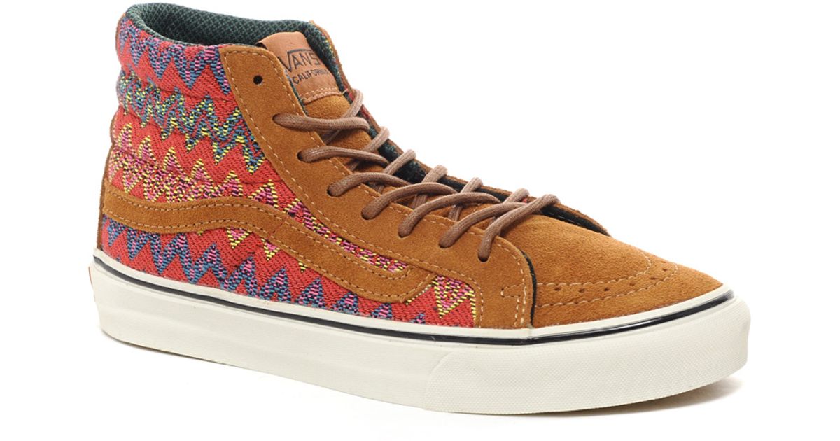dark brown high top vans