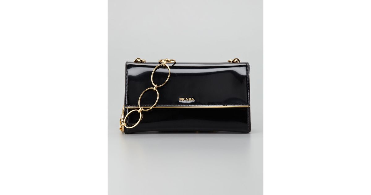 dark green prada sneakers - Prada Spazzolato Chain Shoulder Bag in Black (nero) | Lyst