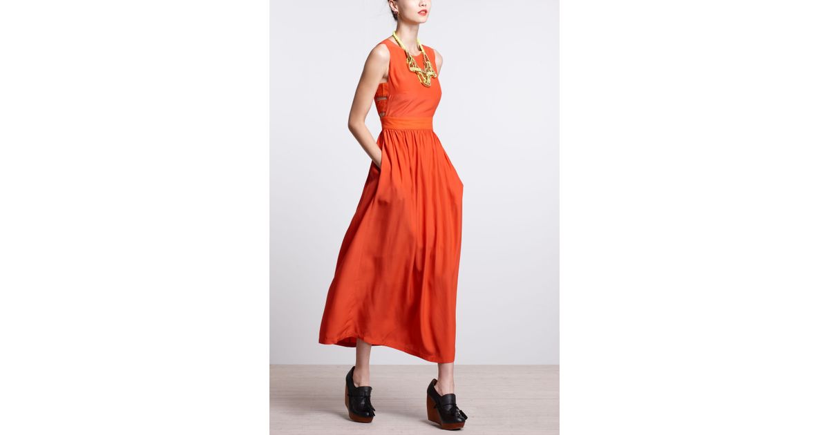 Anthropologie Cecil Maxi Dress in Orange | Lyst
