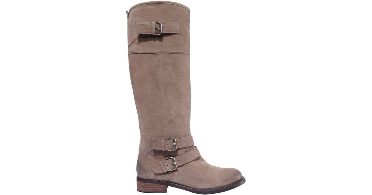 DV by Dolce Vita Tyson Leather Tall Riding Boots in Brown Lyst