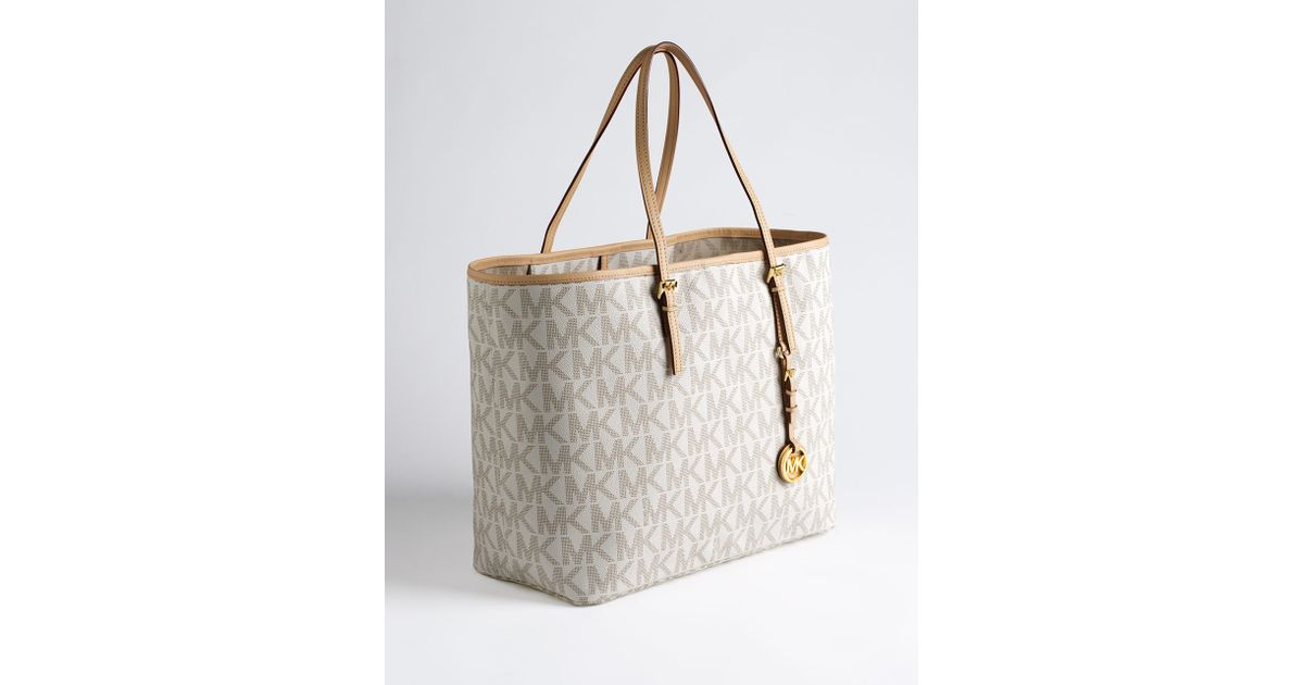 michael kors vanilla logo tote