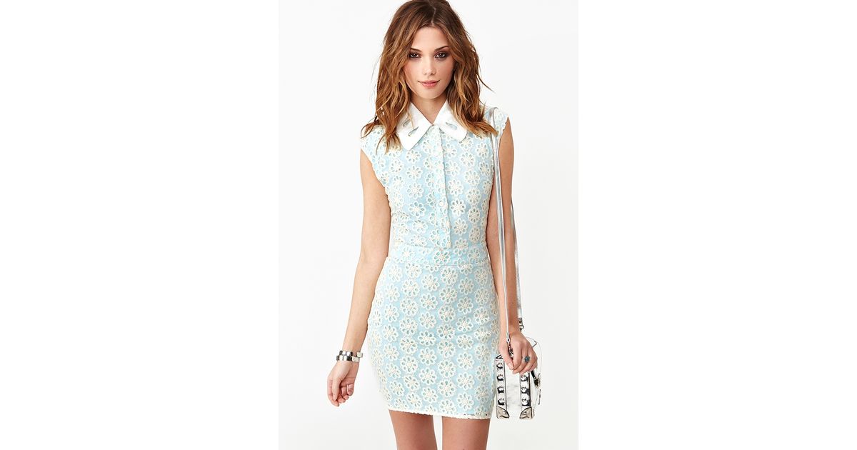 Nasty Gal Daisy Sky Lace Dress In White Lyst