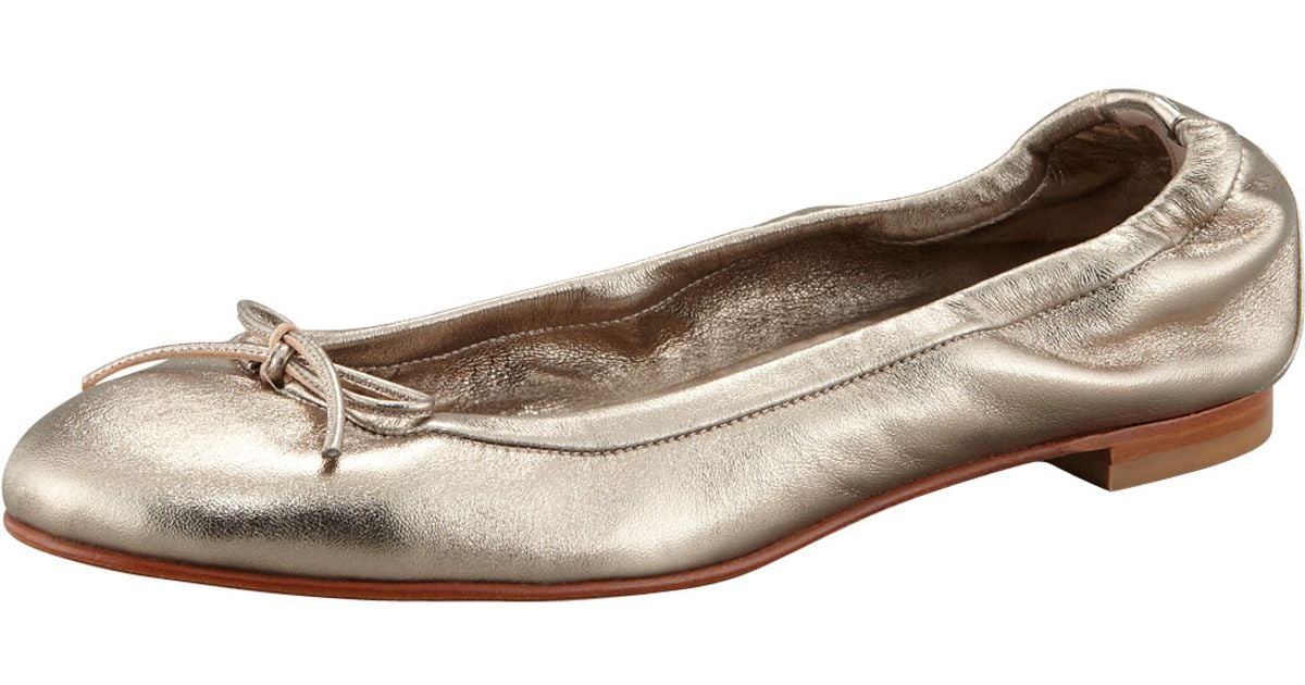 manolo blahnik gold flats