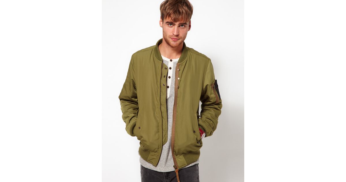 diesel green bomber jacket