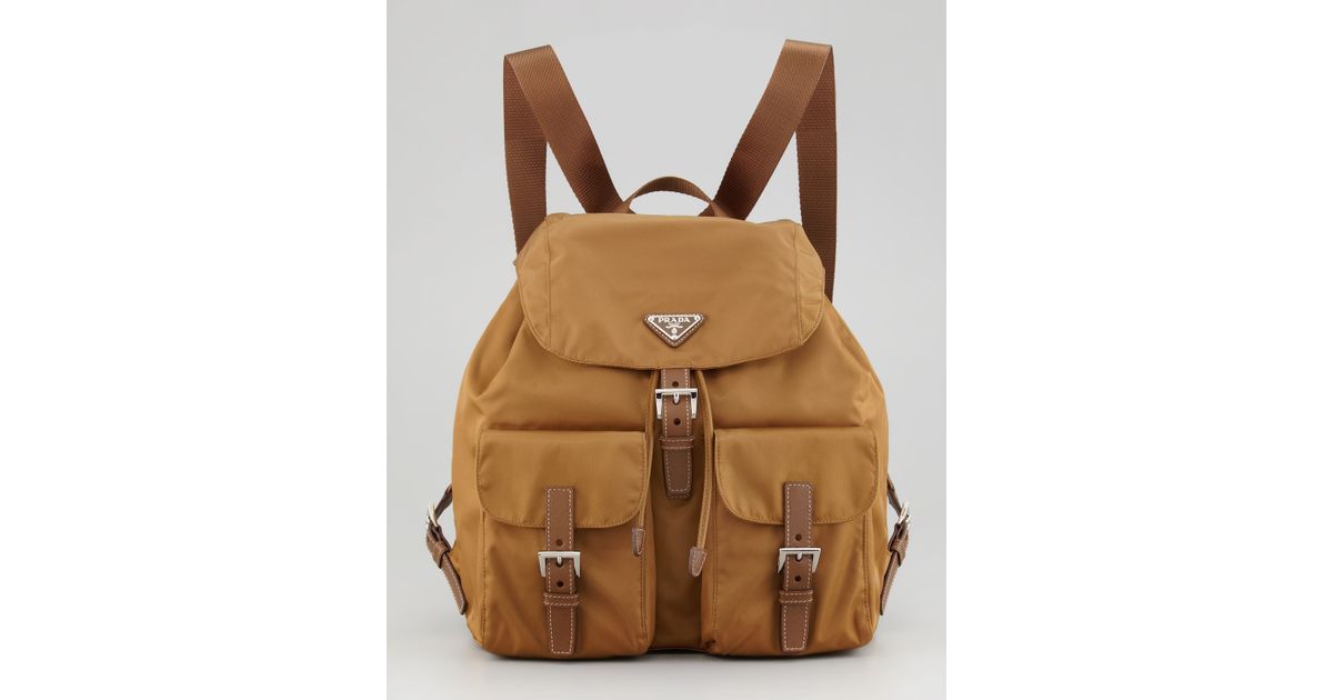 prada brown backpack  