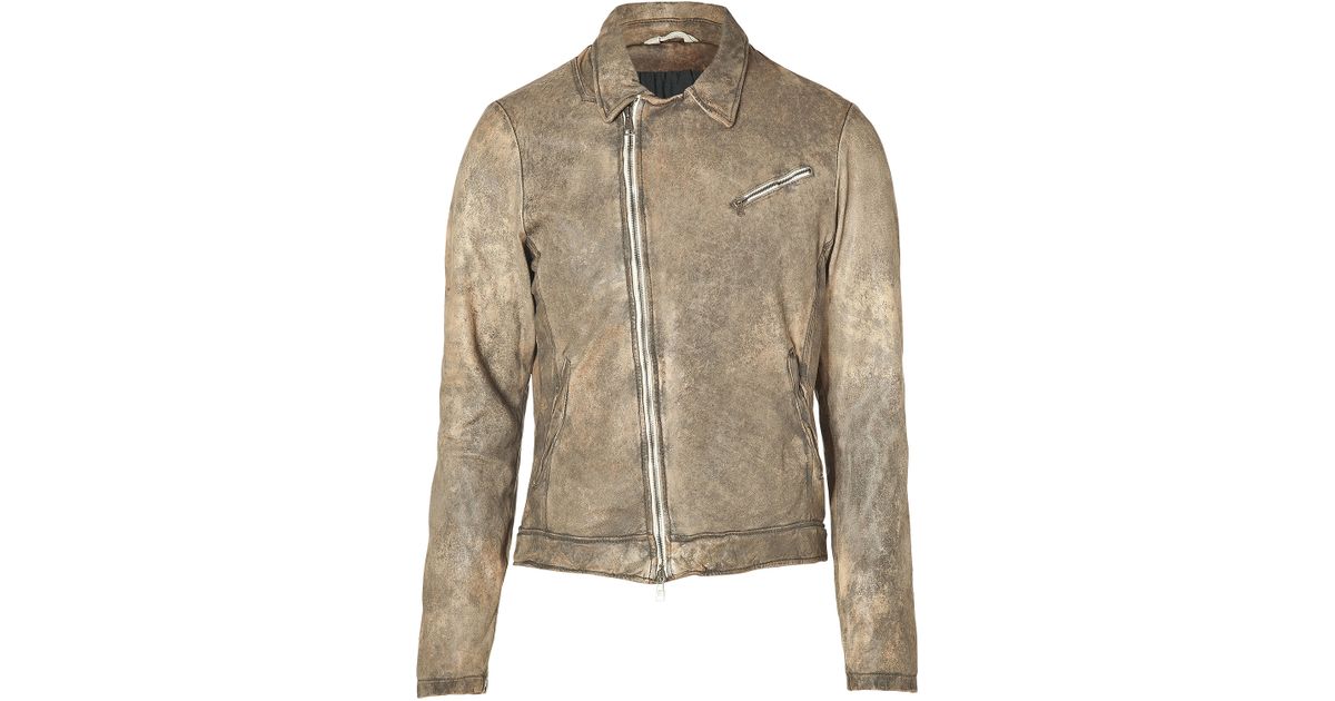 Giorgio Brato Brown Earth Tie Dye Leather Jacket For Men Lyst