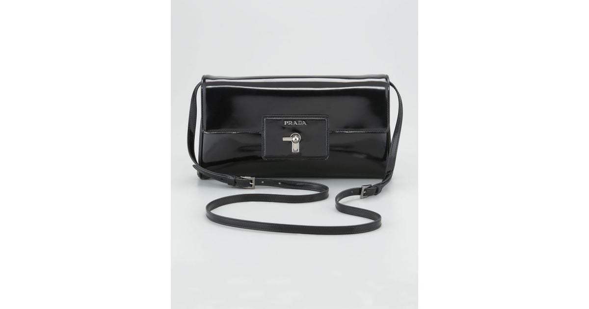 prada zip top shoulder bag - Prada Spazzolato Crossbody Bag in Black (sole fume) | Lyst