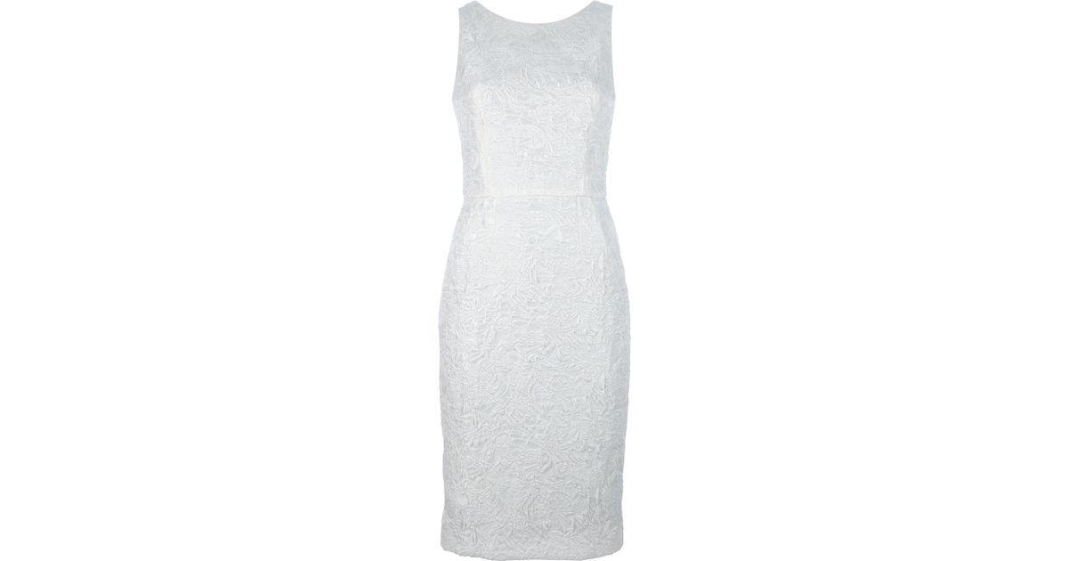 Dolce & gabbana Sleeveless Dress in White | Lyst