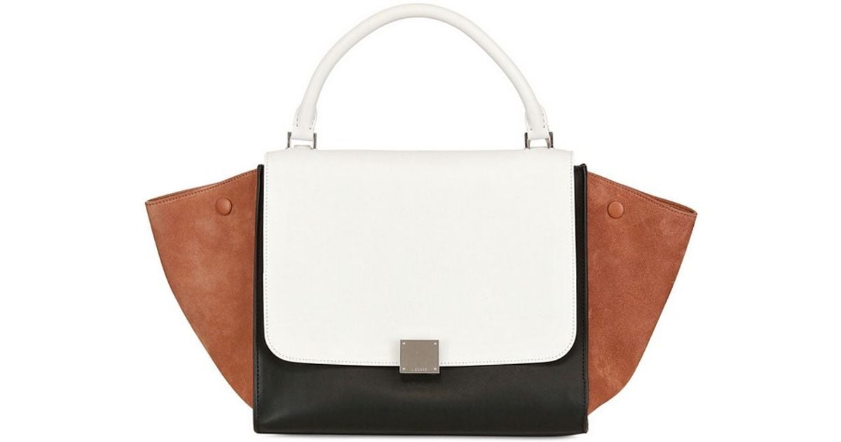 Lyst Céline Multicolor Leather Medium Tze Bag In White
