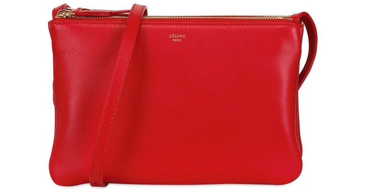 red celine trio bag