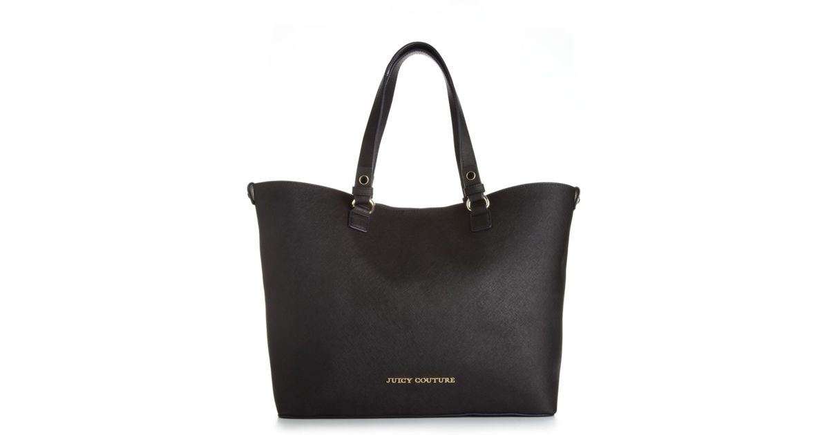 Lyst Juicy Couture Sophia Saffiano Leather Tote In Black
