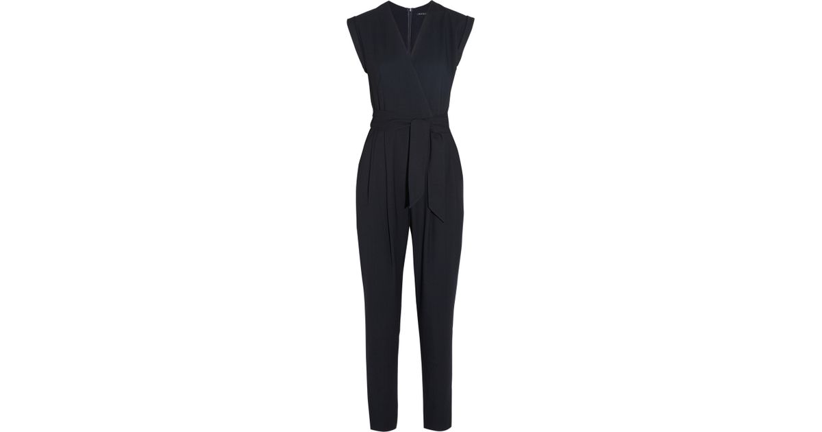 Theory Provence Crepe Jumpsuit in Blue | Lyst