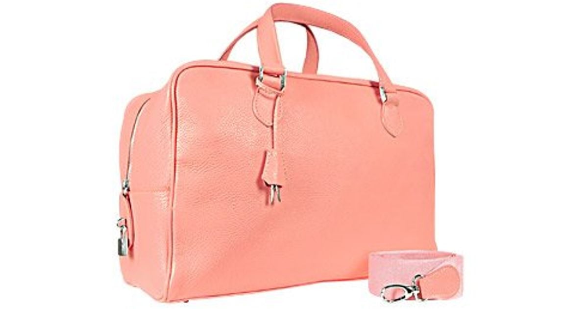Buti Pink Soft Calf Leather Medium Travel Bag in Pink Lyst