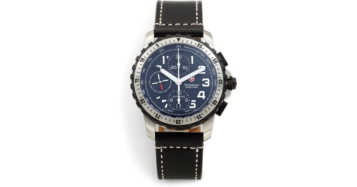 Victorinox Alpnach Automatic Twotone Stainless Steel Chronograph Bracelet Watch in Metallic for 