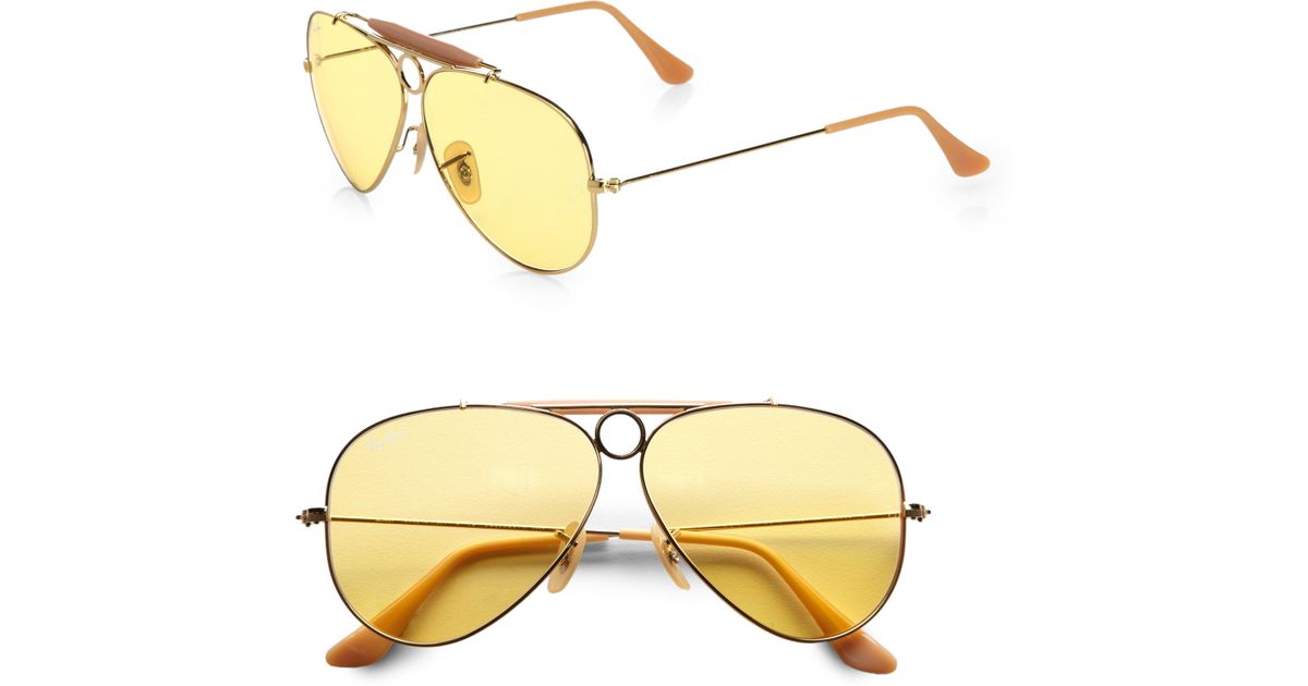 ray ban shooting glasses yellow