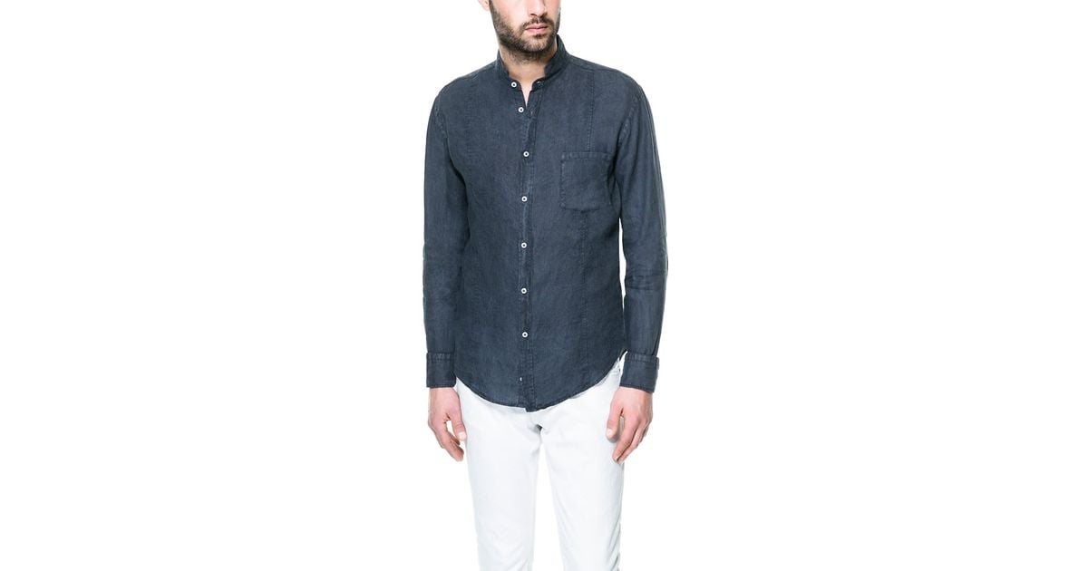 zara linen shirt men's