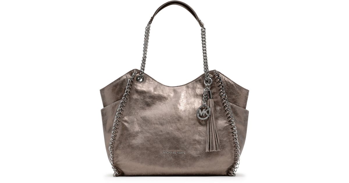 Lyst Michael Kors Large Chelsea Metallic Tote In