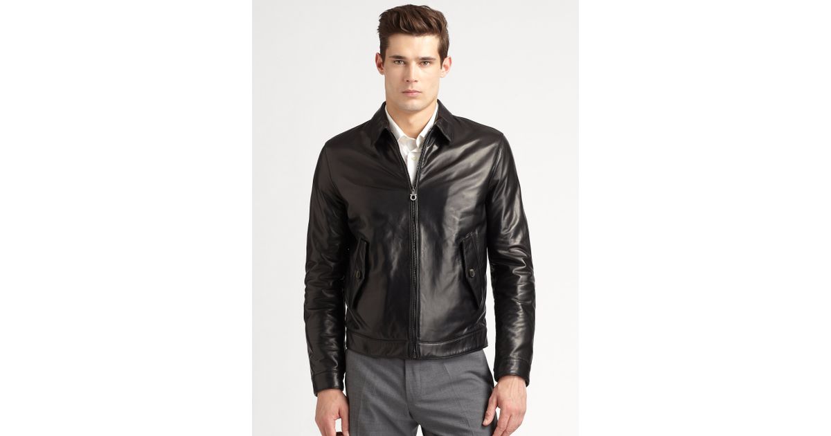 ferragamo leather jacket