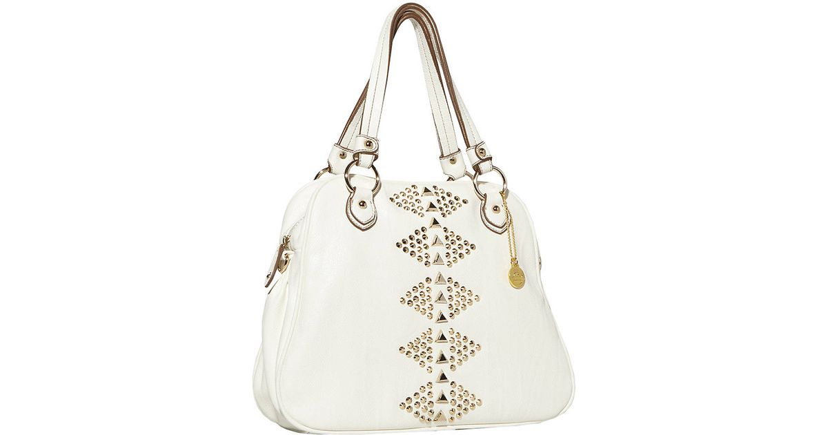Lyst Buddha Holden Studded Bag In White