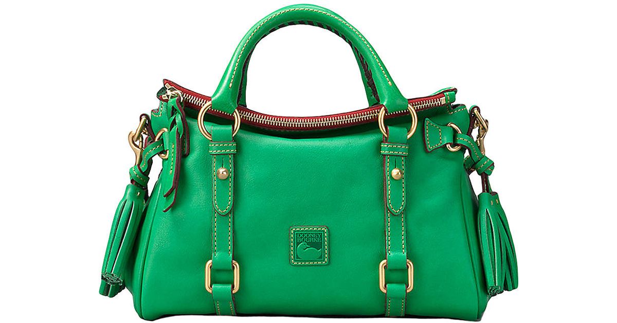 Lyst Dooney Bourke Florentine Leather Mini Satchel Bag In Green