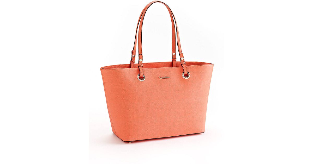 calvin klein orange purse