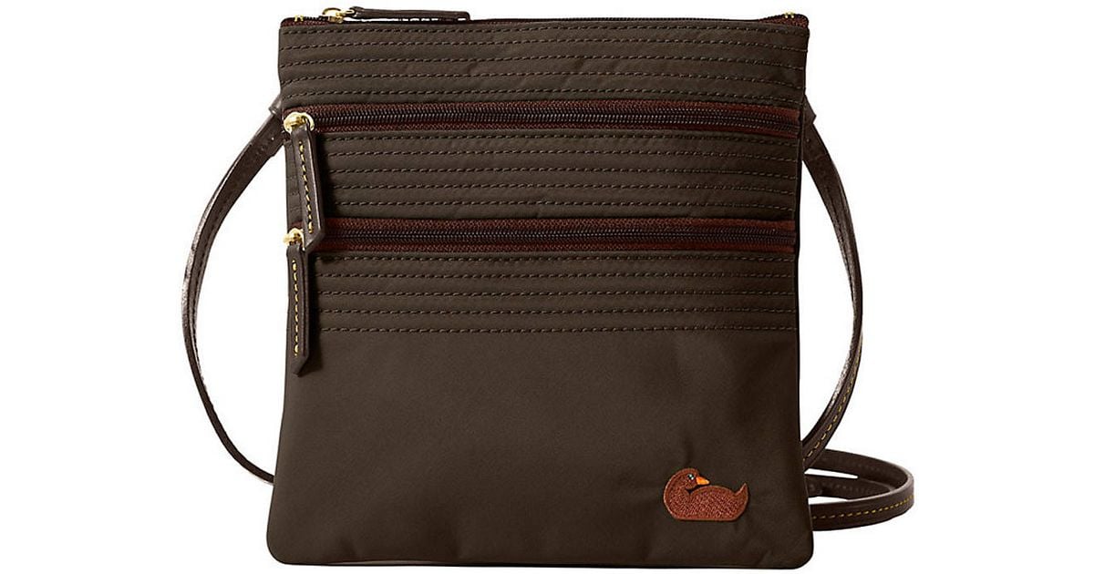 triple zip small crossbody bag