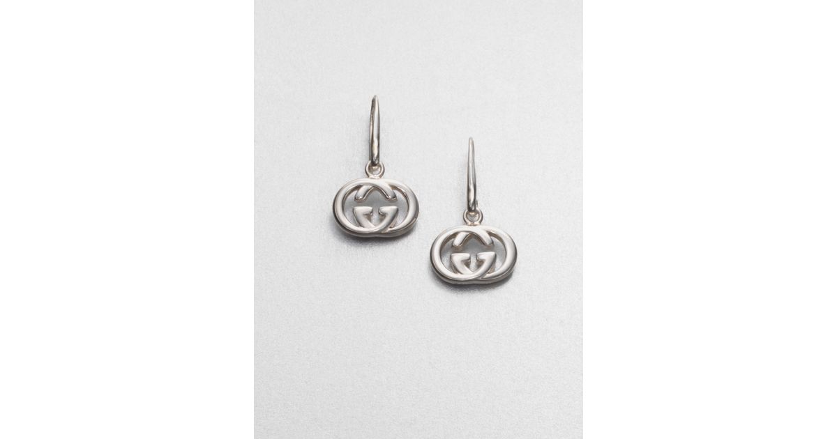 gucci double g earrings silver