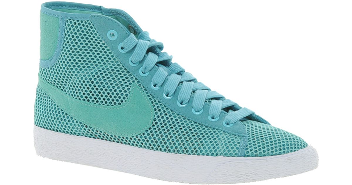 nike blazer high hombre plata