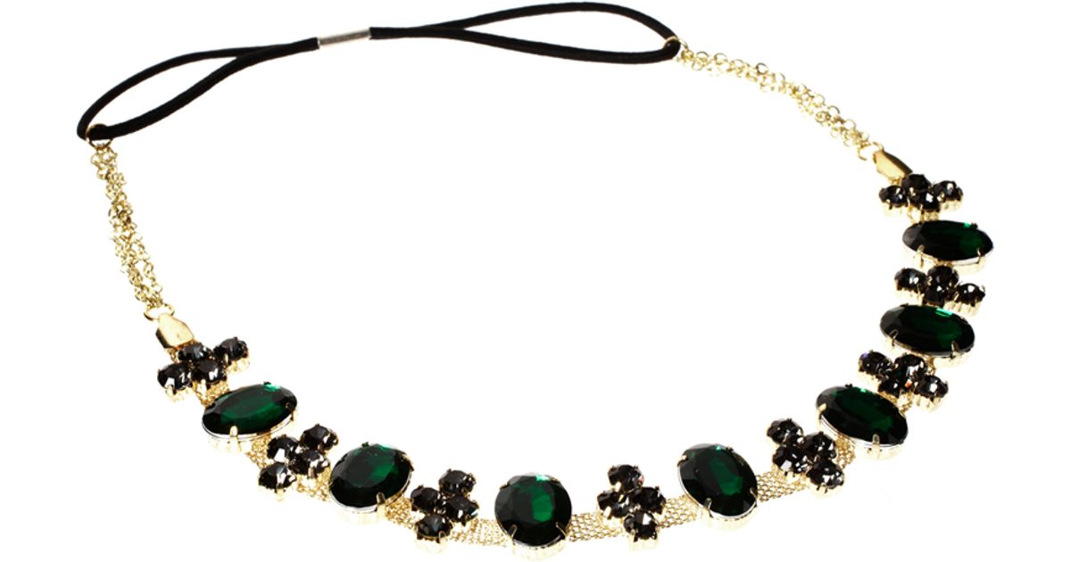 Asos Jewel Cross Headband Lyst