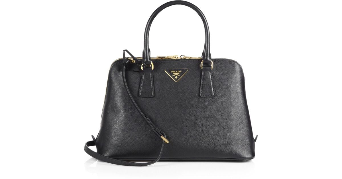 Prada Saffiano Medium Double Zip Top-handle Bag in Black (nero ...  