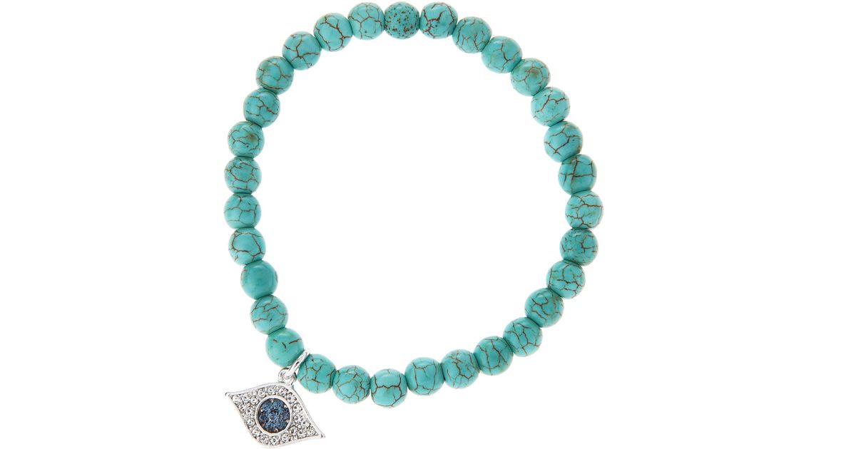 Lyst Tai Turquoise Evil Eye Bracelet In Green