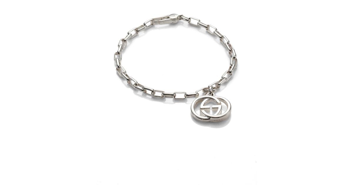bracelet with double g in silver