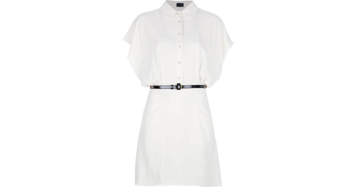 Fendi Shirt Dress in White | Lyst