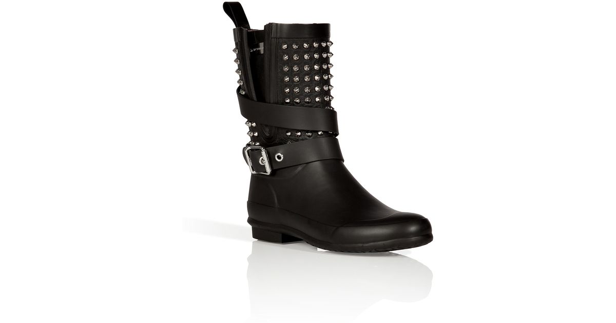 burberry studded rain boots