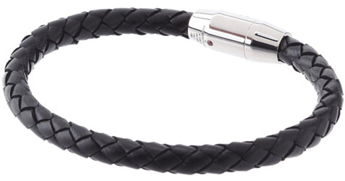 Lyst Roberto Coin Mens Leather Bracelet In Black For Men
